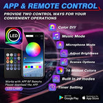 MICTUNING multicolor ambient lighting kit displaying four hundred inches of flexible fiber optic tubing.