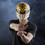 Full scale White Ranger helmet box packaging and accessories