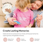 Kaciola DIY newborn keepsake frame with four clear acrylic panels and non toxic paint accessories