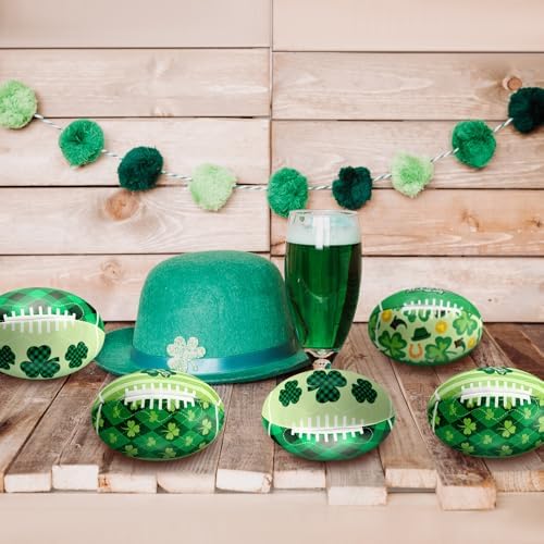 Festive green sports themed decorations for Irish celebrations and carnivals