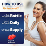 240 count softgel bottle for vision support