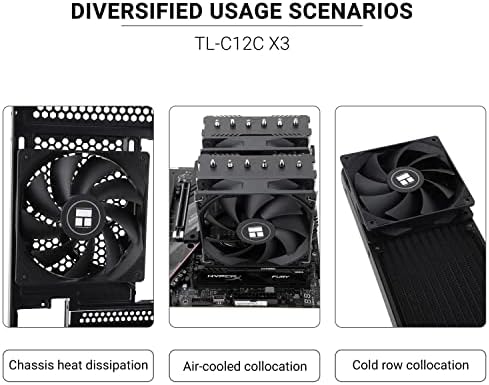 Thermalright premium computer chassis cooling fans back view focusing on motor hub specifications and wiring.