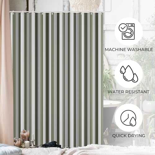 Included hanging hooks installed on the seventy two inch polyester curtain