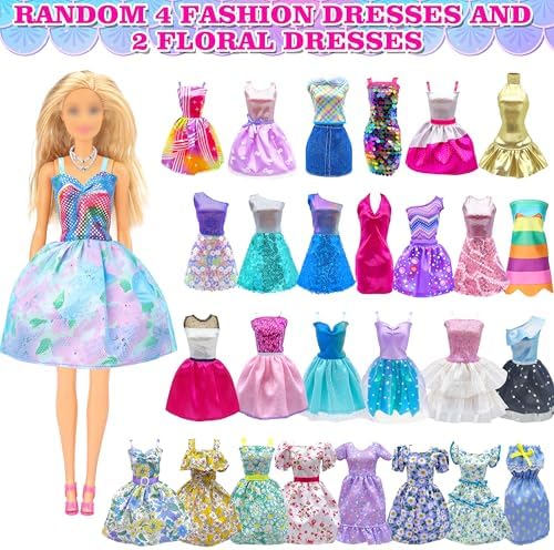 Ten pairs of Style Shine doll high heels and flat shoes alongside twenty pink clothes hangers