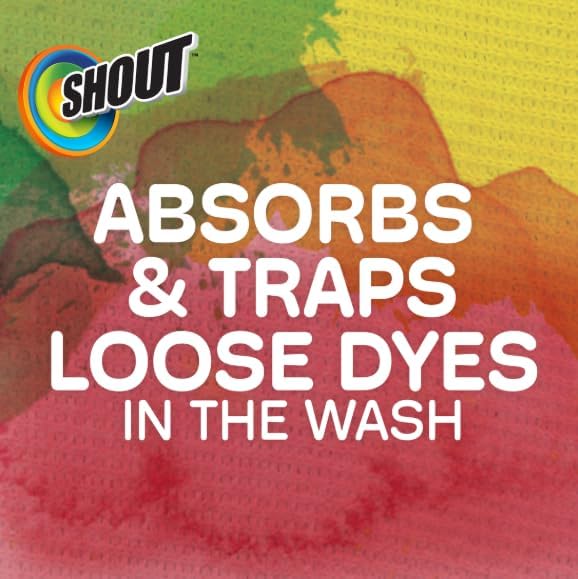 Shout laundry sheets packaging with mixed load instructions