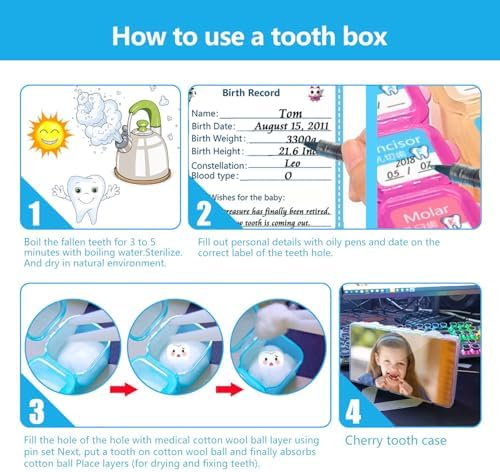 Glzyglyfx tooth fairy box with accessory compartments for kids