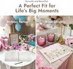 Upstart Decor wedding guest book displayed at an event