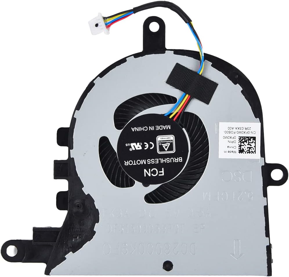 KBRPARTS replacement CPU cooling fan front view showing four-pin connector
