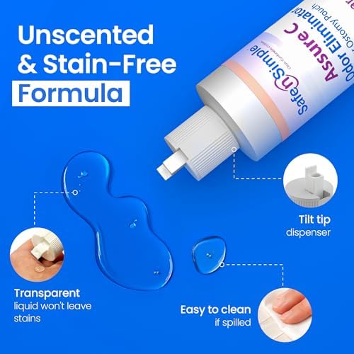 Side view of Safe N' Simple Assure C ostomy lubricant bottle packaging