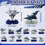 F-22 Raptor and F-35 fighter jet table topper decorations
