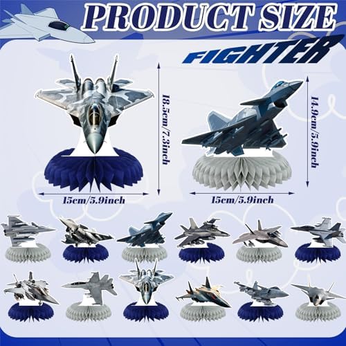 F-22 Raptor and F-35 fighter jet table topper decorations