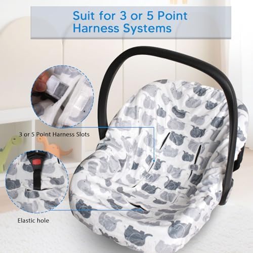 Side view of Boryokun car seat cover installed