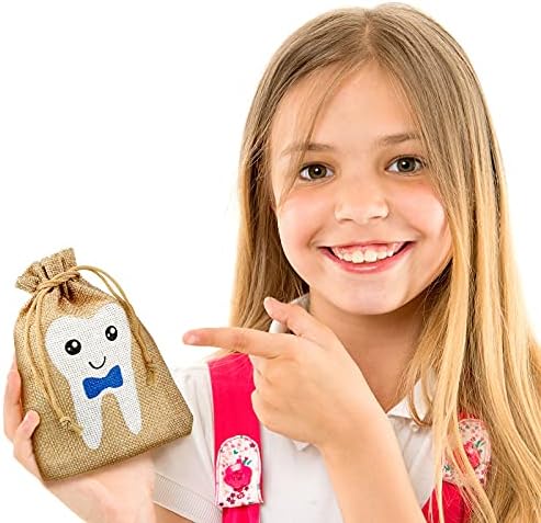 Blue tooth fairy keepsake bag for children under pillow