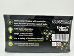 Close up of soft cotton texture on black disposable liner