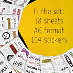 Bulbacraft rock band decal set on application sheets