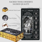 Rigid custom designed stained glass style collector box for tarot card storage