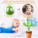 Toddler educational talking cactus toy side profile