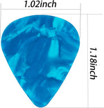 Harpfeas plectrums displayed with three different thickness categories