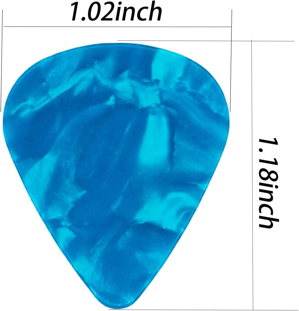 Harpfeas plectrums displayed with three different thickness categories
