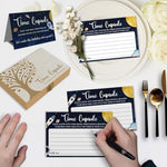 Space themed wish cards for baby time capsule