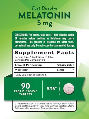 Nature's Truth Melatonin Tablets Capsules, 90 Count - Image 3
