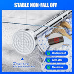 Close up of Ausemku shower rod non-slip rubber end cap detail