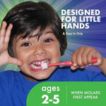 Brilliant oral care child toothbrush for ages 2 to 5 years packaging.