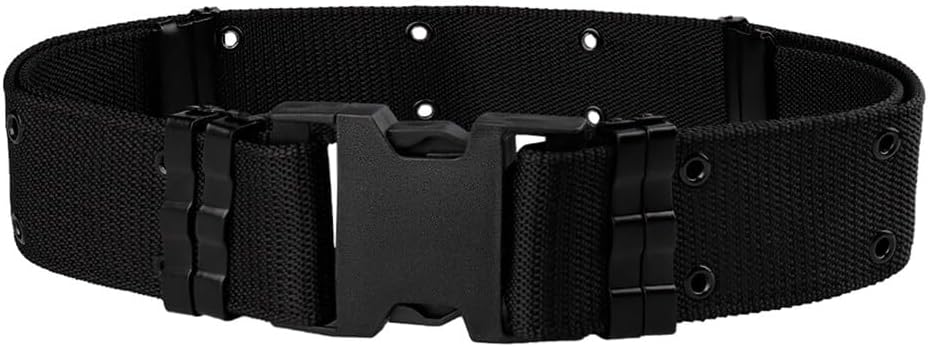 Tactical Belt, Nylon Canvas Military Tactical Men Waist Belt with Plastic Quick Release Buckle Belts for Men - Image 10