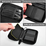 GWCASE portable solid state drive travel container in black color showcasing compact dimensions