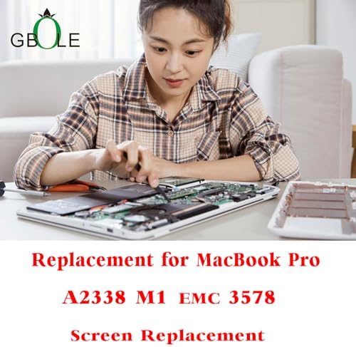 GBOLE laptop LCD replacement screen showing the inner panel glass panel face