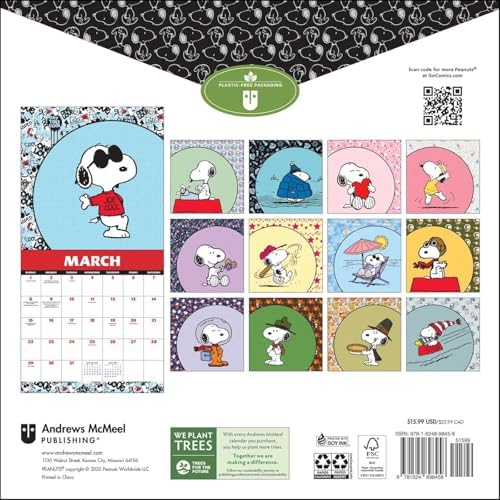 PeanutsÃ‚Â®: Snoopy 2026 Wall Calendar - Image 3