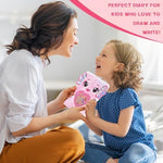 Inside pages of kids secret diary with lock and keys