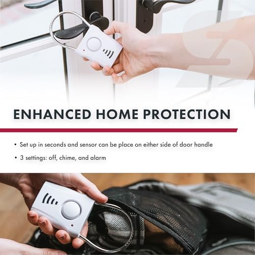 Portable Sabre security device inside a travel suitcase