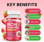 Dilib strawberry flavor iron supplement gummies for adults and kids nutritional view