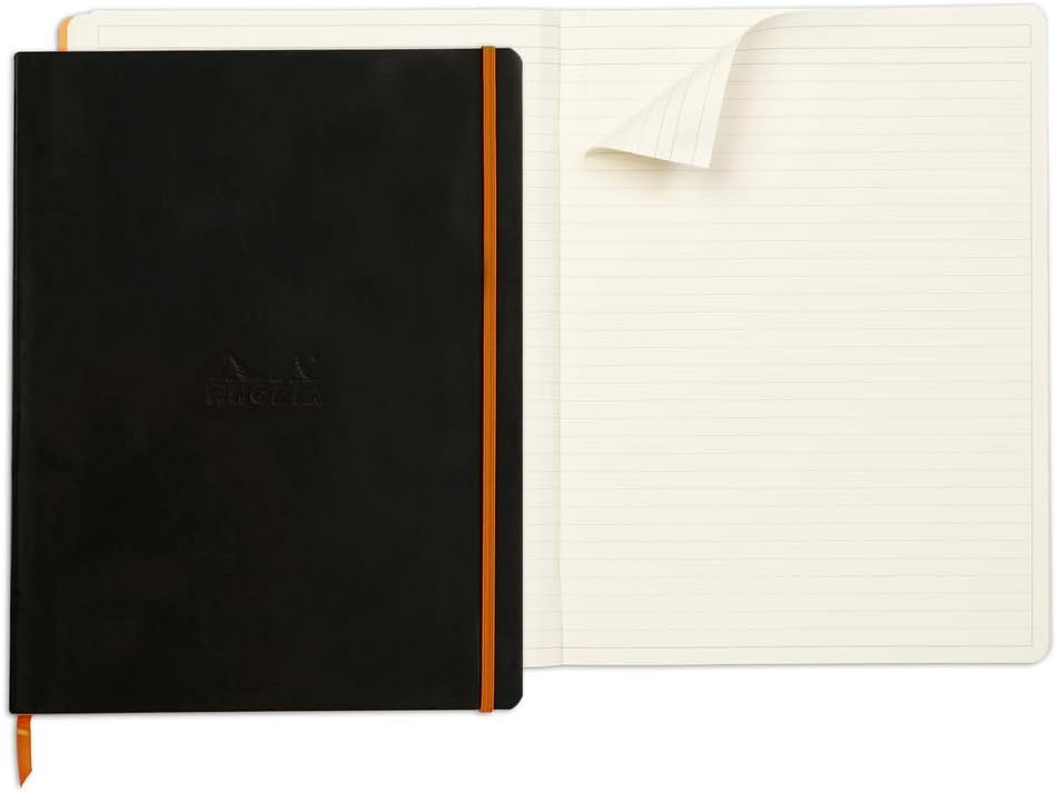 Rhodia notebook faux leather cover texture close up
