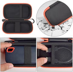 GWCASE shockproof travel bag showing the smooth zipper tracking closure and durable water resistant exterior material.