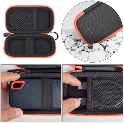 GWCASE shockproof travel bag showing the smooth zipper tracking closure and durable water resistant exterior material.