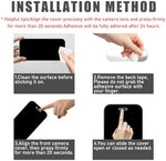 Demonstration of the smooth sliding mechanism blocking the front lens of an Android smartphone.