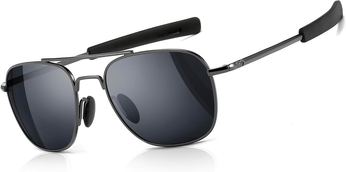 SUNGAIT Men's Military Style Polarized Pilot Aviator Sunglasses Bayonet Temples - Image 10