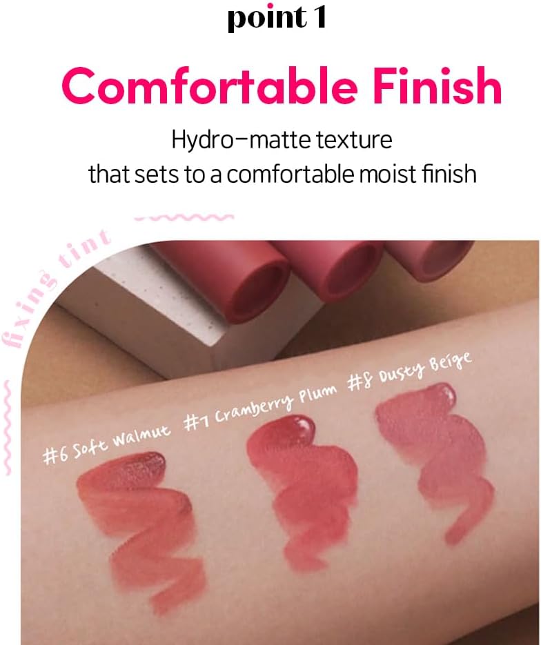 ETUDE Fixing Tint #01 Analog Rose packaging and label details