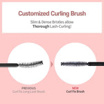 ETUDE twenty four hour curl hold cosmetic product demonstrating dense brush head texture
