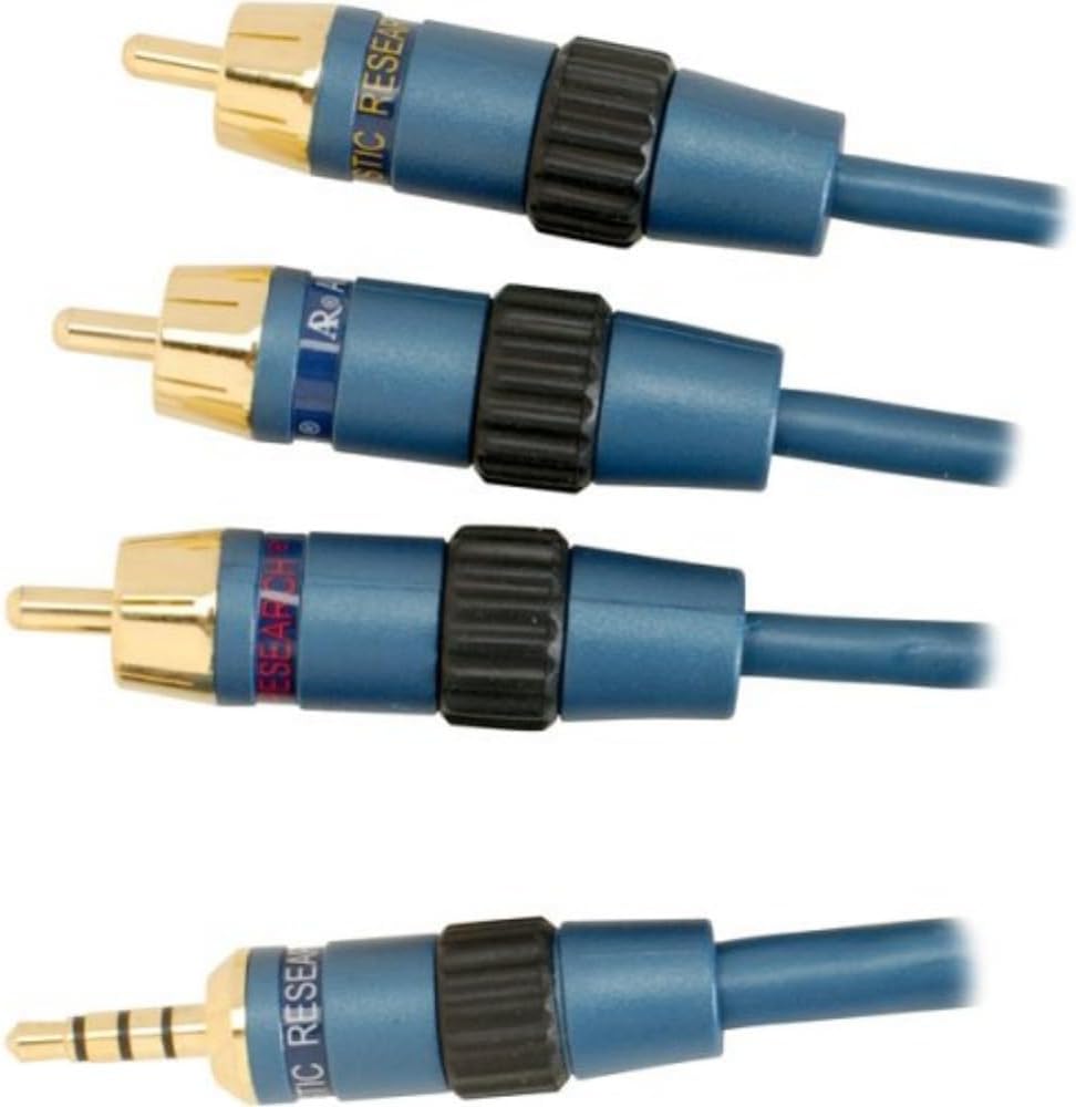 Acoustic Research AP-026 Performance Series composite video camcorder cable front view showing gold-plated connectors.