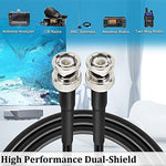 Coiled Mookeerf 50ft low loss cable for ham radio