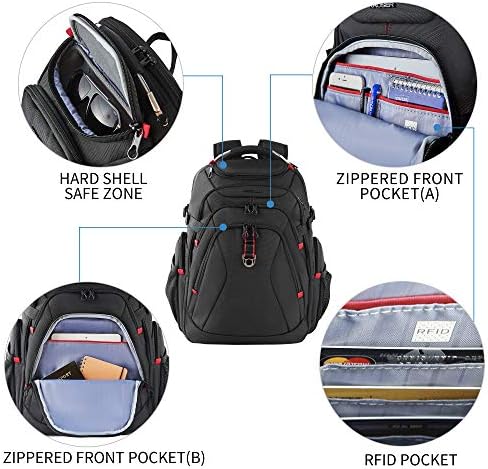 KROSER extra large rucksack with the laptop compartment open displaying heavy protective padding