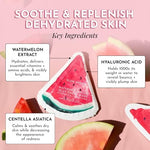 Glow Recipe hydrogel face mask sheet showing translucent pink jelly texture close up for deep skin hydration
