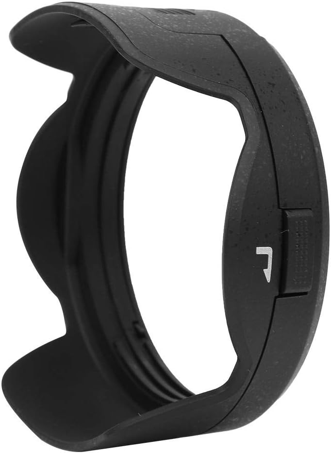 Olympus compatible lens hood shown in use