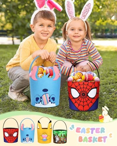 JMHACHY spider web basket filled with holiday treats and toys for children