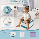 Travel Potty Seat for Toddler, Portable Potty Training Toilet Seats, Foldable Baby Potty Stool, Car Potty for Kids Boys Girls, Emergency Mobile Toilet for Outdoor/Indoor, w/ 60 Cleaning Bags - Image 3