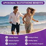 Close up of Megneta grape flavored liquid glutathione pouch