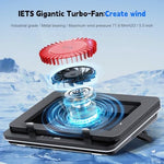 IETS GT600 heavy duty cooler bottom view highlighting the massive five point five inch diameter industrial turbofan intake